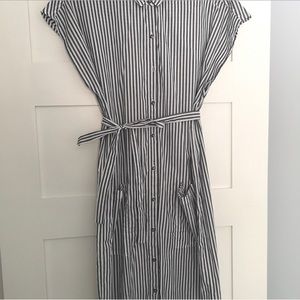 EUC cotton midi shirt dress